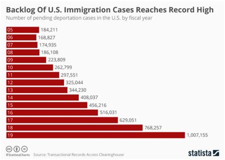 What is the backlog of immigration cases?