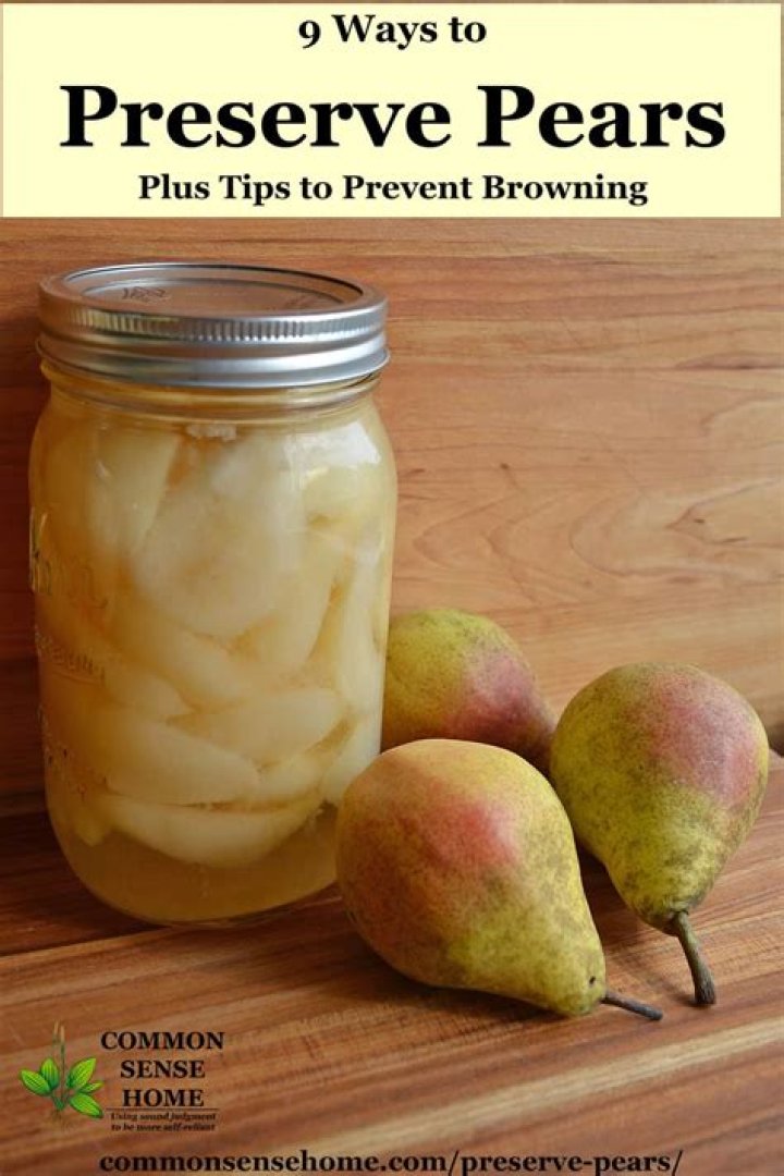 What is the best way to preserve pears?