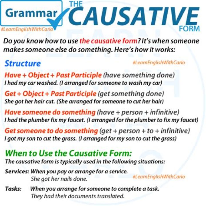 What is the causative form in English?