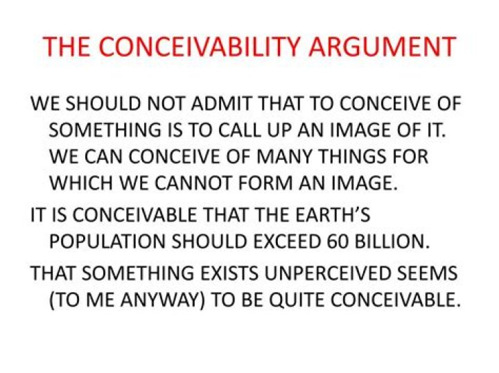 What is the Conceivability argument?