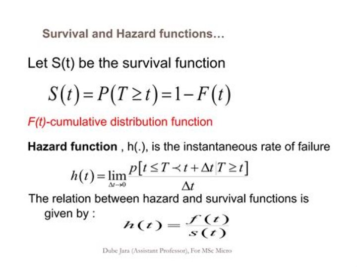 What is the difference between hazard function and survival function?
