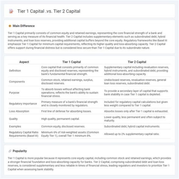 What is the difference between Tier 1 and Tier 2 capital?