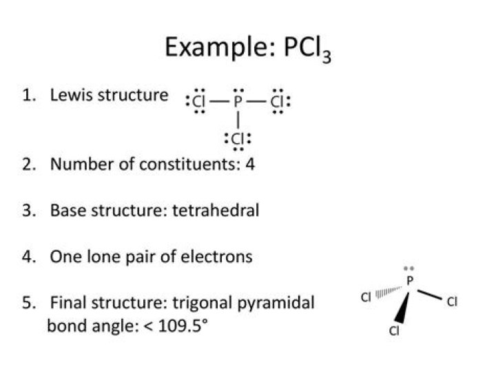 What is the electron geometry for PCl3?