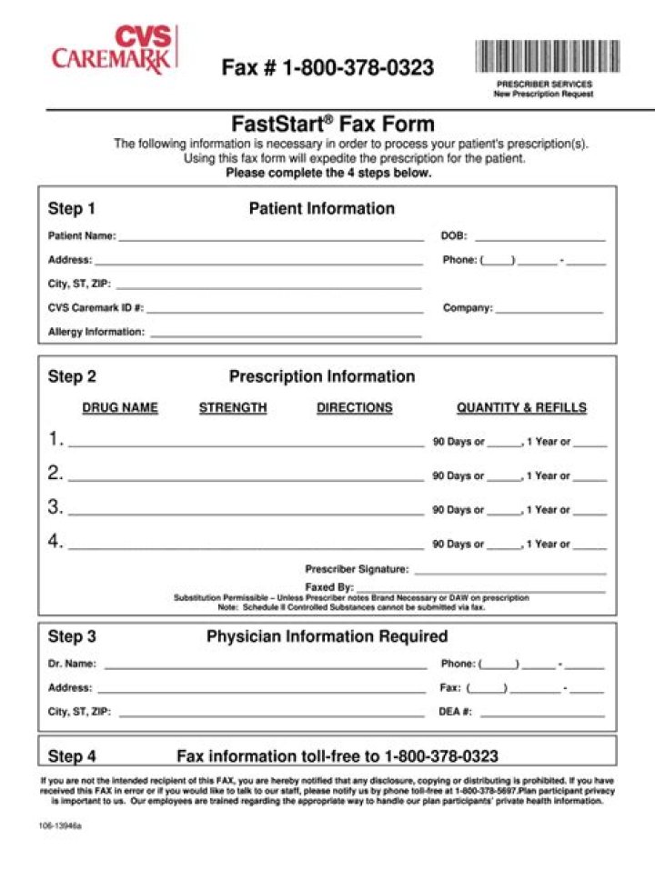 What is the fax number for CVS Caremark?