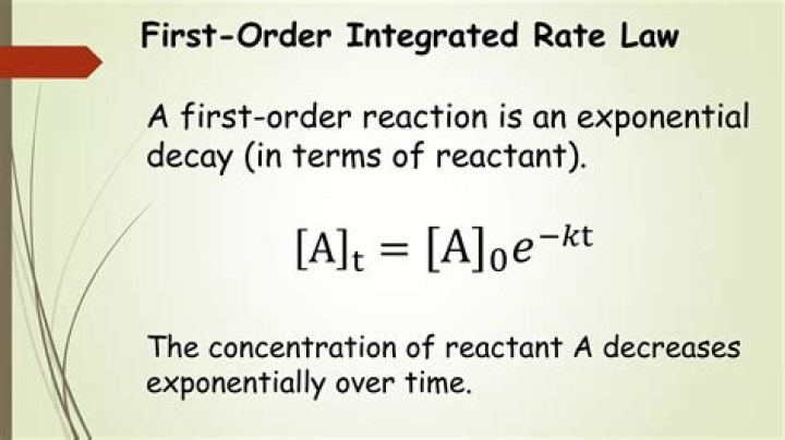 What is the integrated rate equation for first order reaction?