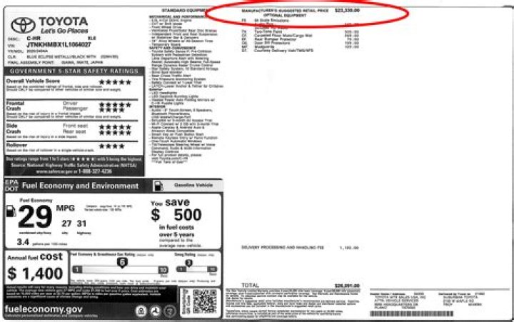 What is the invoice price on a Toyota Highlander?