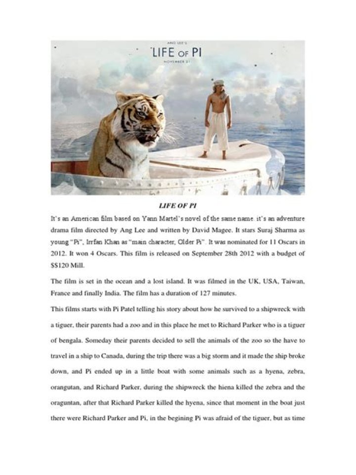 What is the main message of Life of Pi?