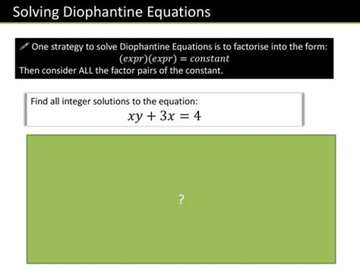 What is the meaning of Diophantine equation?