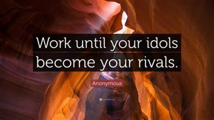 What is the meaning of work until your idols become your rivals?
