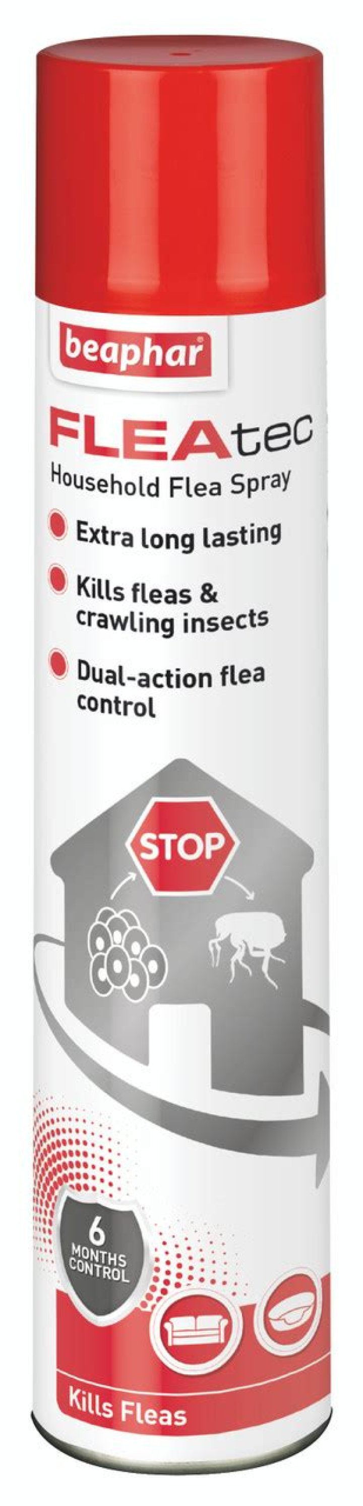 What is the most effective household flea spray?