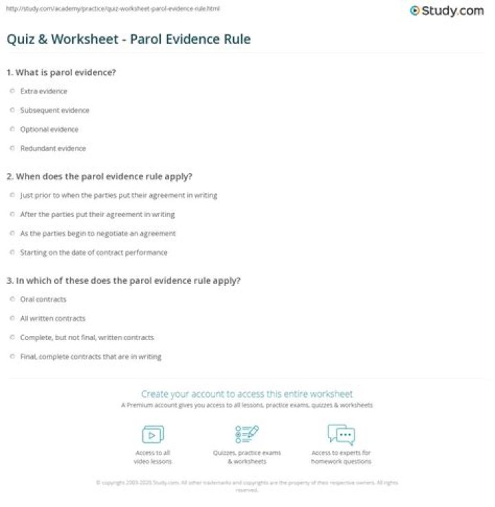 What is the parol evidence rule in simple terms?