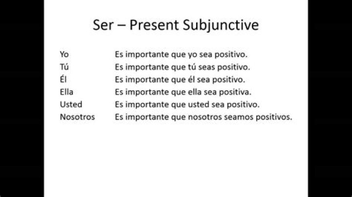 What is the present subjunctive of ser?