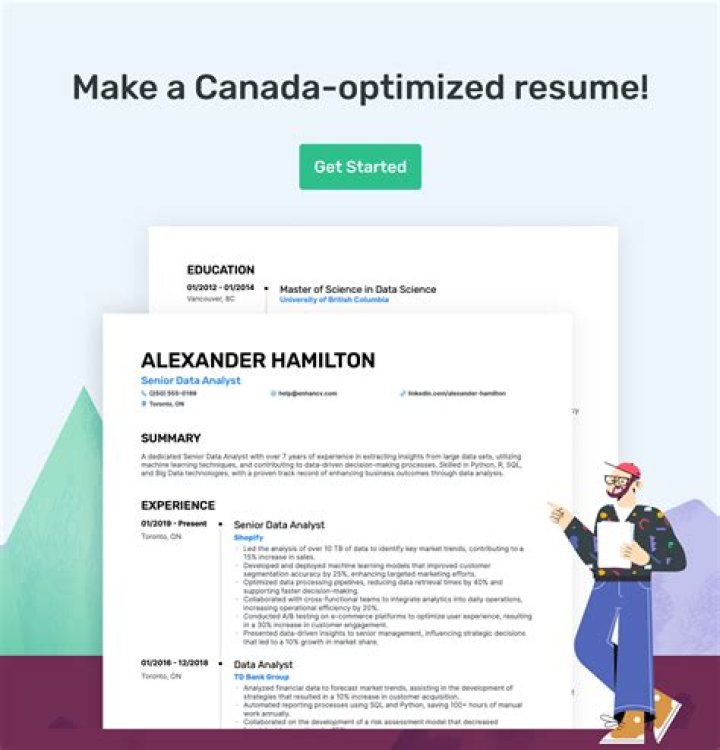 What is the resume format in Canada?