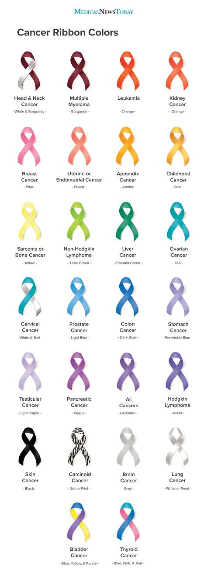 What is the ribbon for neuroendocrine cancer?