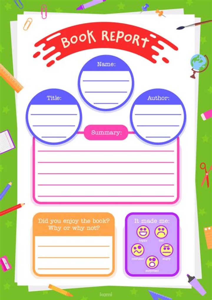 What is the structure of a book report?