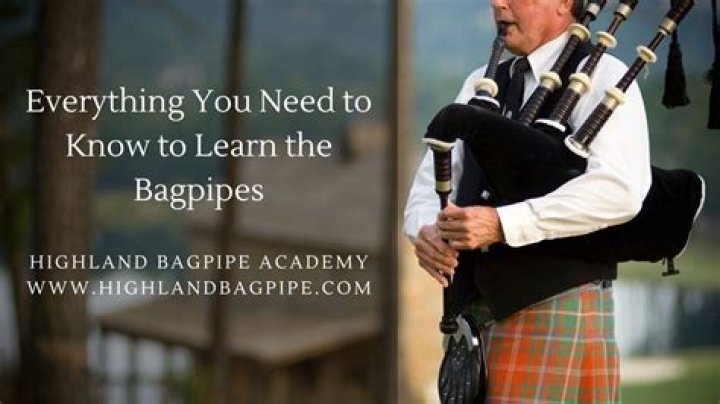 What is the term for playing the bagpipes?