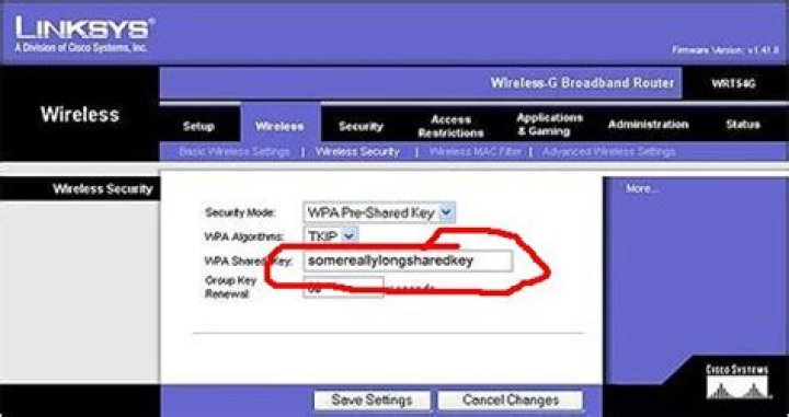 What is the WPA key for PS3 wireless connection?
