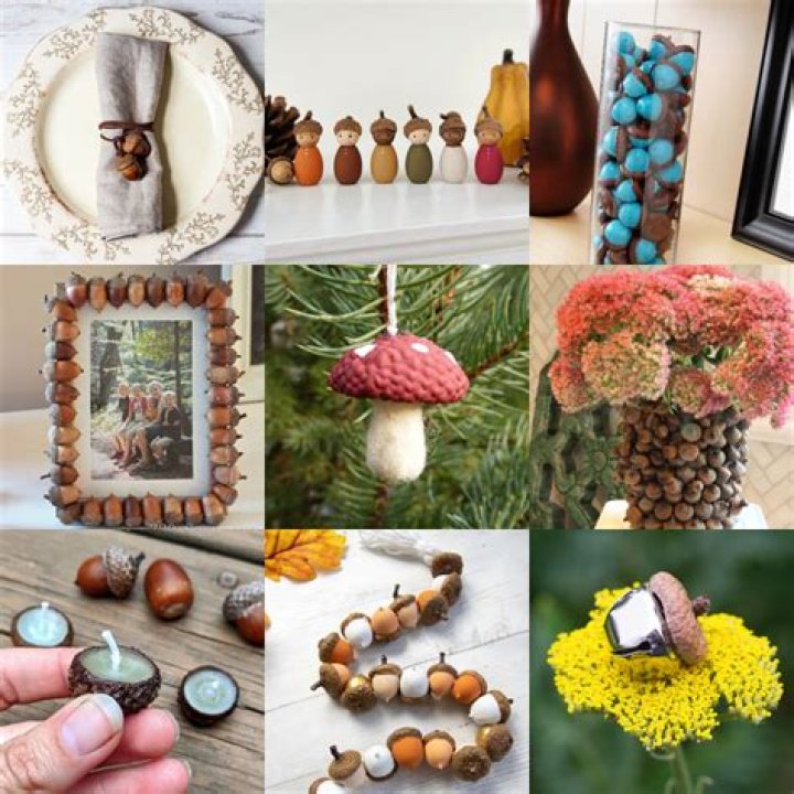 What kind of crafts can I do with acorns?