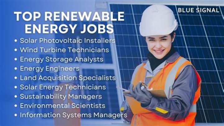 What types of jobs are there in renewable energy?