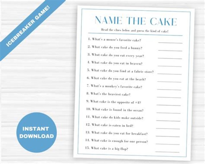 What was the cake game called?