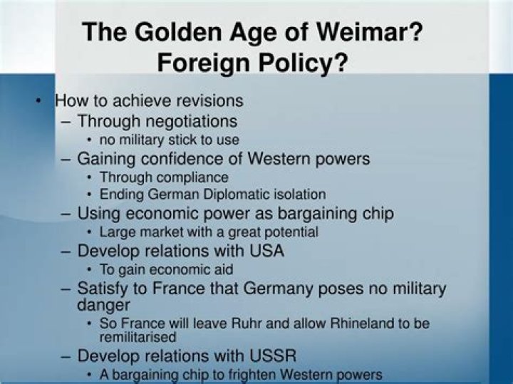 What was the Weimar foreign policy?