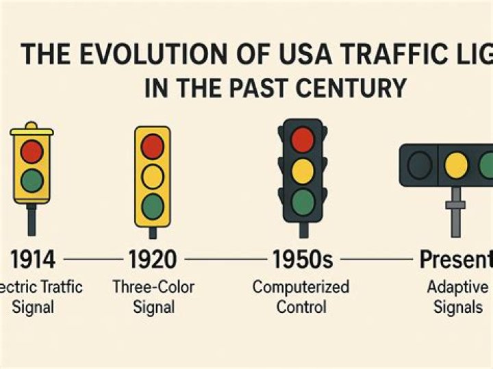 When did traffic lights get yellow?
