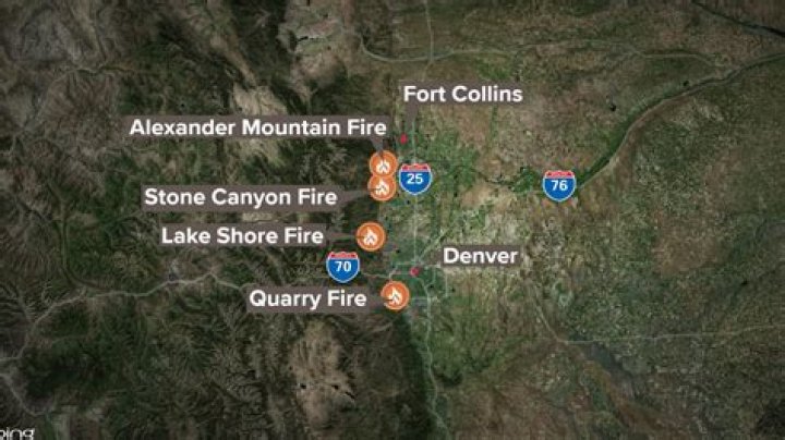 Where are the wildfires in Colorado located?