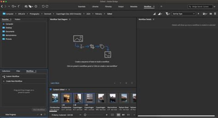 Where does Adobe Bridge store files?