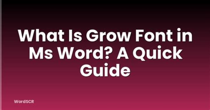 Where is grow font in MS Word?