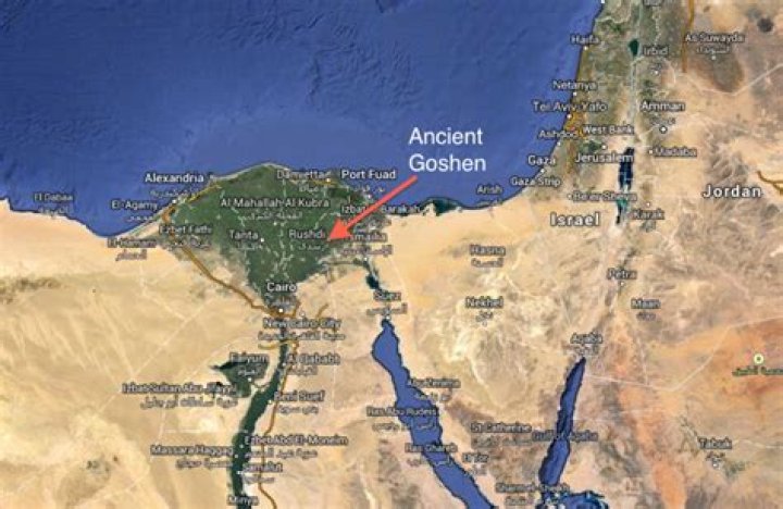 Where was the land of Goshen in Egypt?