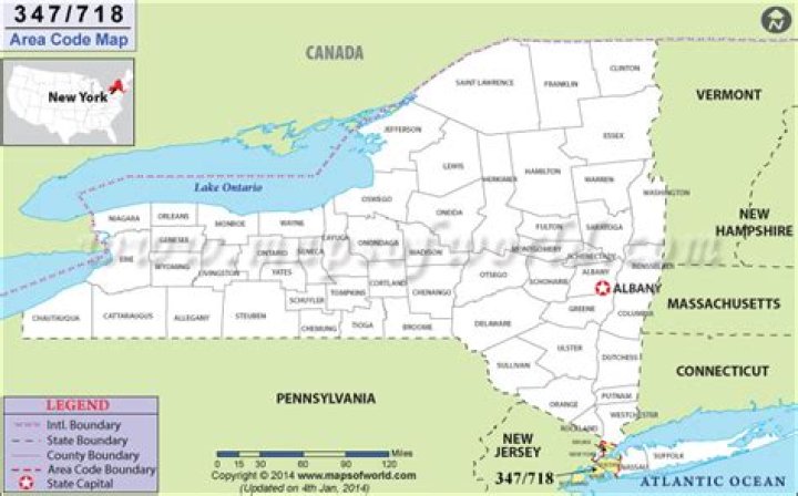 Which area code is 718 in USA?