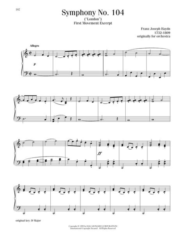 Who did Haydn write symphony 104?
