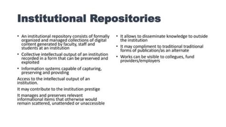 Why are institutional repositories important for universities?