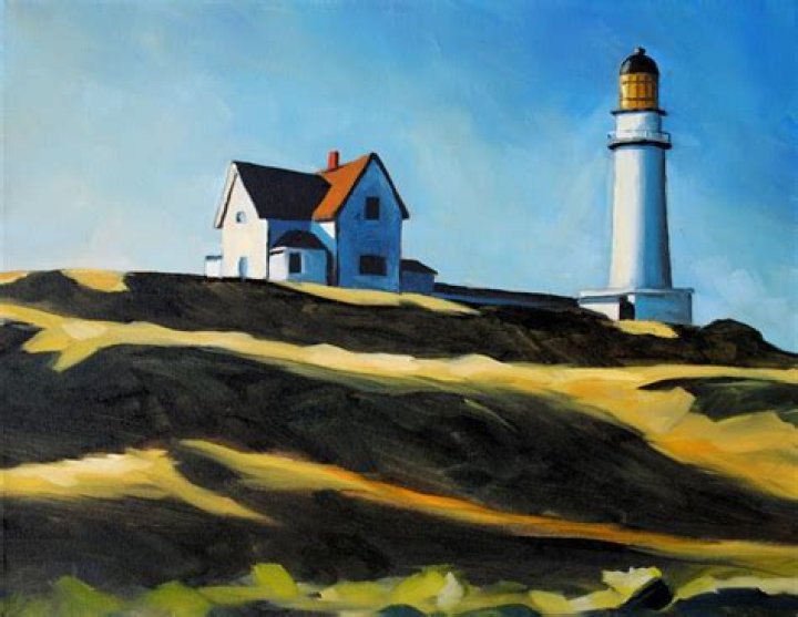 Why does Edward Hopper like to paint lighthouses?
