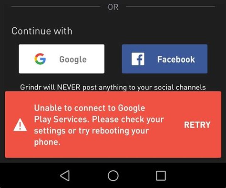 Why is Grindr not connecting?